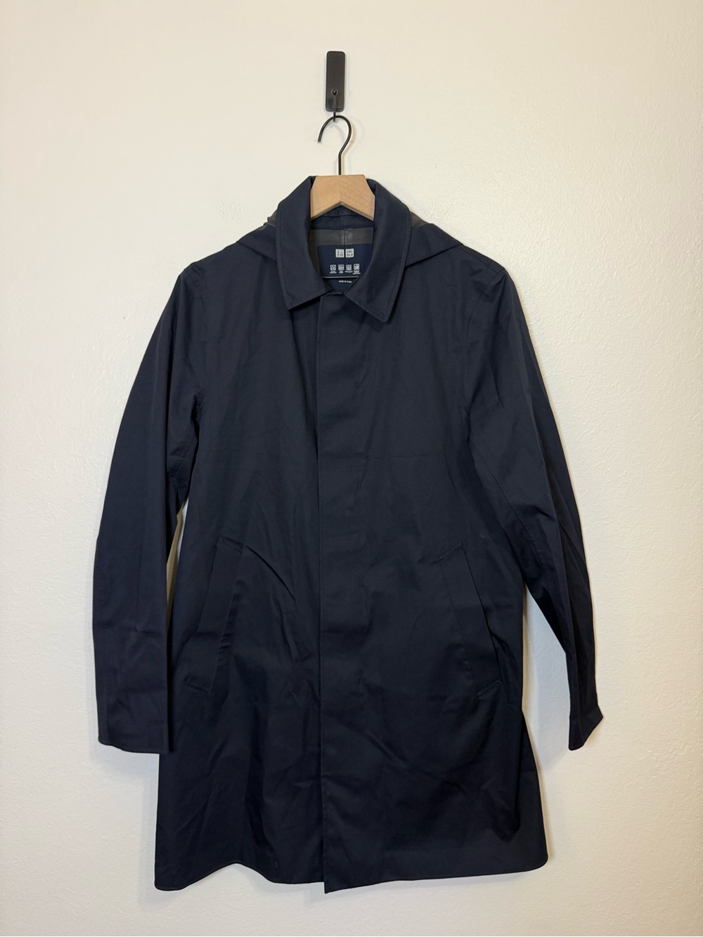 Uniqlo Longline Raincoat with Removable Hood